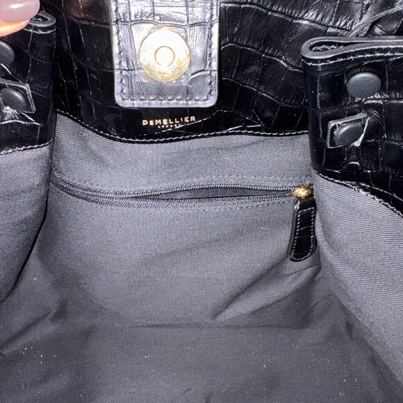 DeMellier London New York Bag – Black Croc Effect (Brand New) - Picture 8 of 10